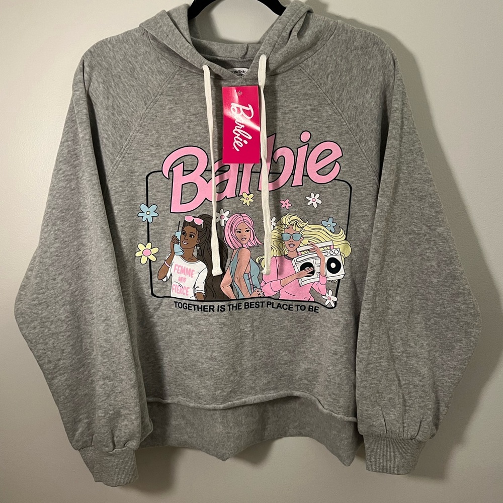 NWT Barbie Girl Trio Cropped Hoodie by Grayson Threads Size S - Picture 2 of 5